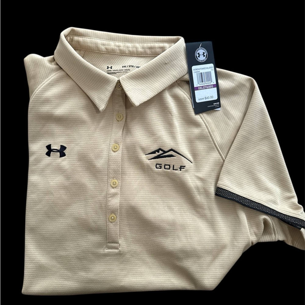 Under Armour Beige Golf Polo Shirt